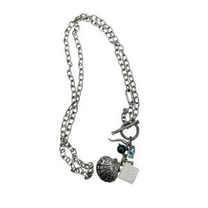 CAbi Harbor Necklace #2193 Silver finish Sea charms